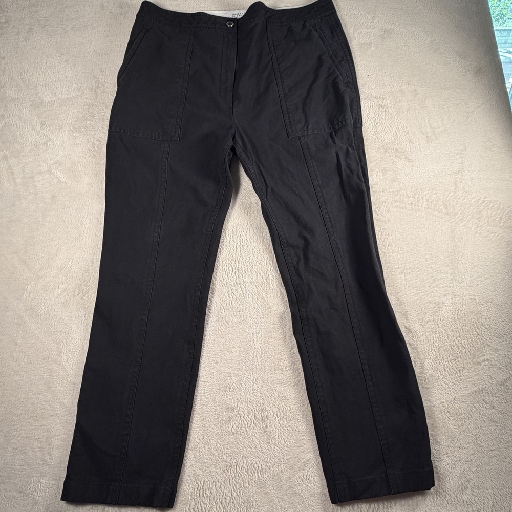 Derek Lam 10 Crosby Black Utility Pants Womens Size 18 Stretch Straight Leg